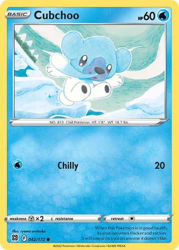 042/172 - Cubchoo - Reverse Holo - [Common]