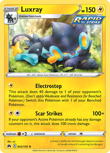 043/159 - Luxray - [Rare] - Reverse Holo