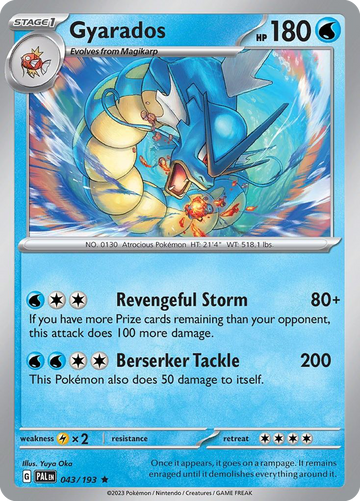 043/193 - Gyarados - [Rare] - Reverse Holo