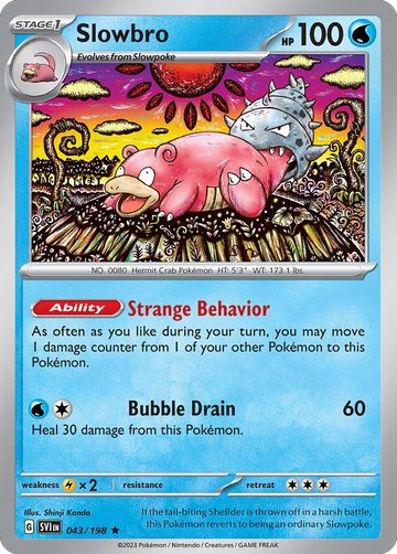 043/198 - Slowbro - [Rare] - Reverse Holo