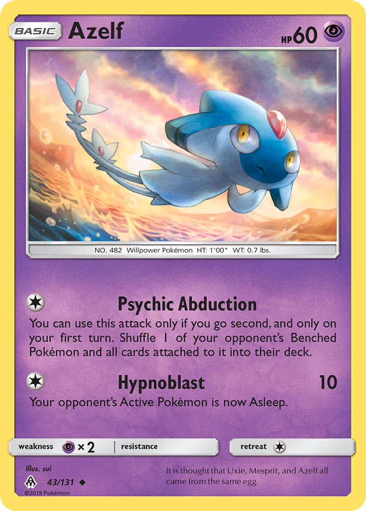 Pokémonkaart 043/131 - Azelf - Forbidden Light - [Uncommon]