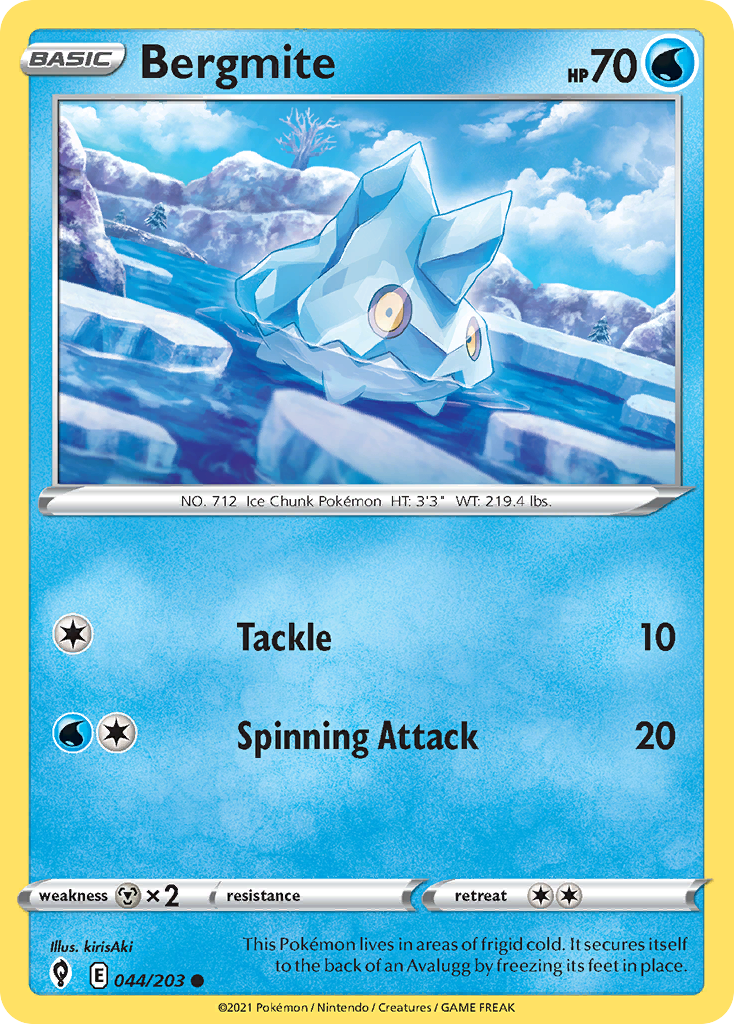 Pokémonkaart 044/203 - Bergmite - Evolving Skies - [Common]