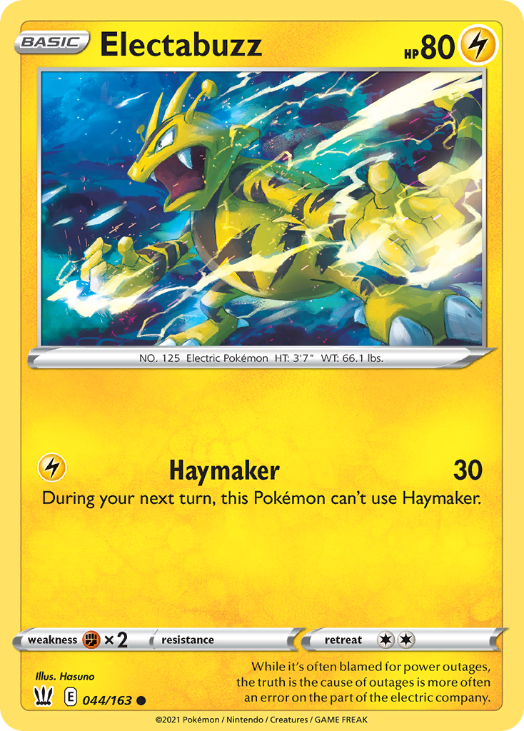 Pokémonkaart 044/163 - Electabuzz - Battle Styles - [Common]