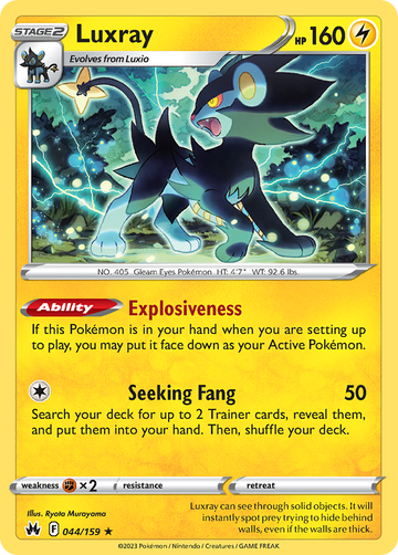 044/159 - Luxray - [Rare] - Reverse Holo