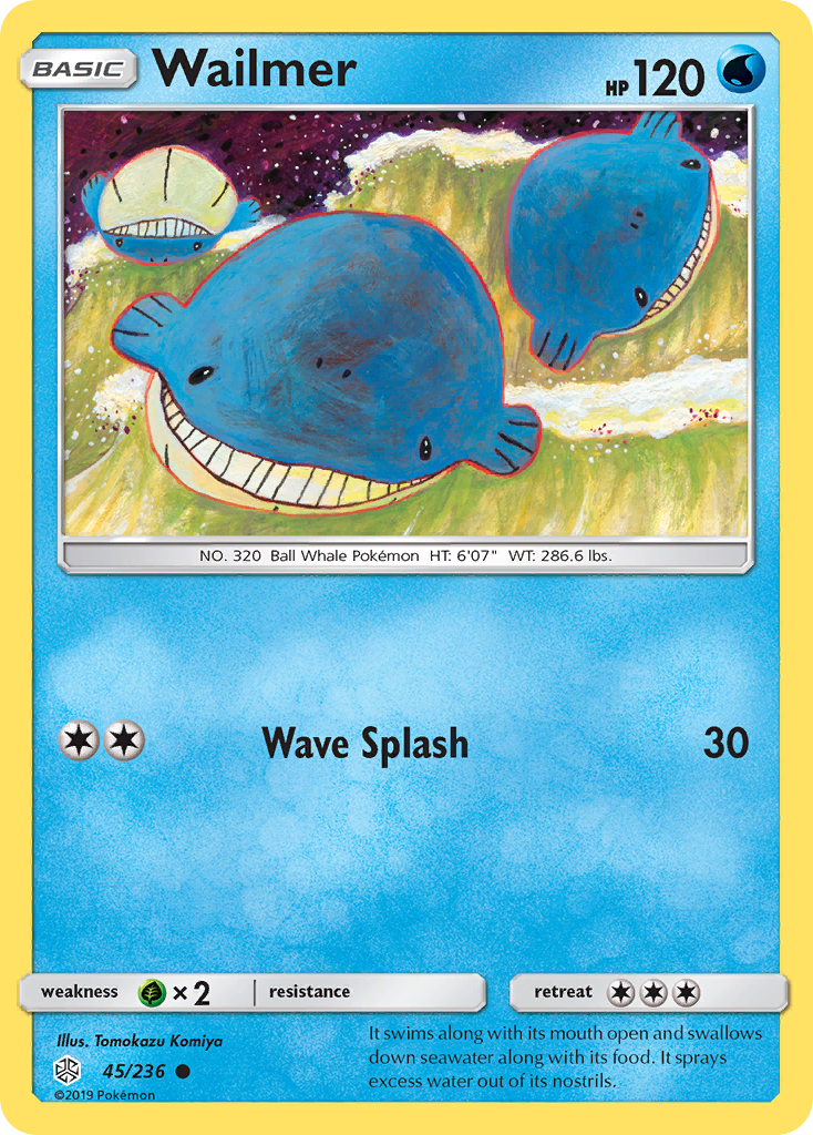 Pokémonkaart 045/236 - Wailmer - Cosmic Eclipse - [Common]