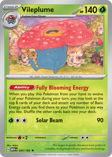 045/165 - Vileplume - [Rare] - Reverse Holo