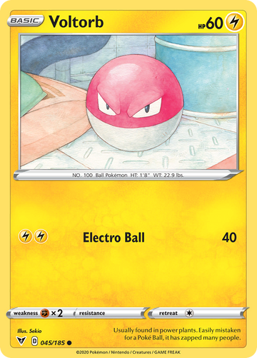 Pokémonkaart 045/185 - Voltorb - Vivid Voltage - [Common]