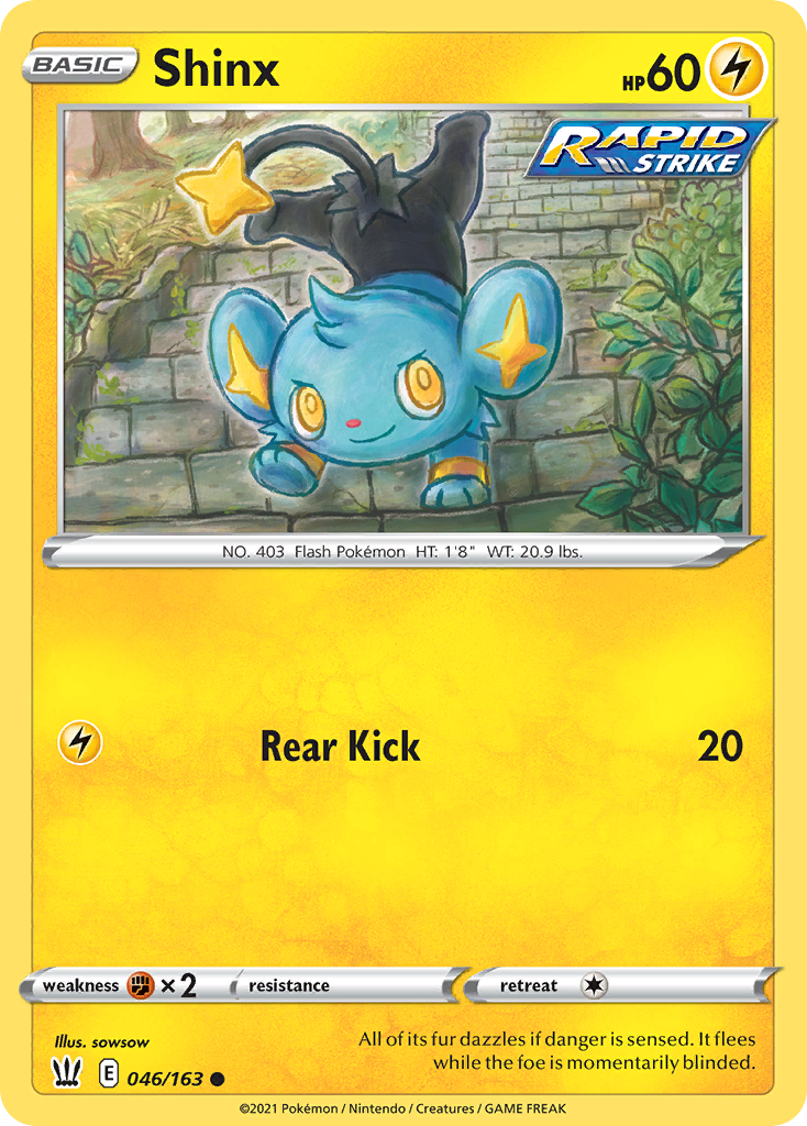 Pokémonkaart 046/163 - Shinx - Battle Styles - [Common]