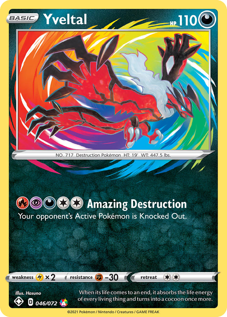Pokémonkaart 046/072 - Yveltal - Shining Fates - [Amazing Rare]