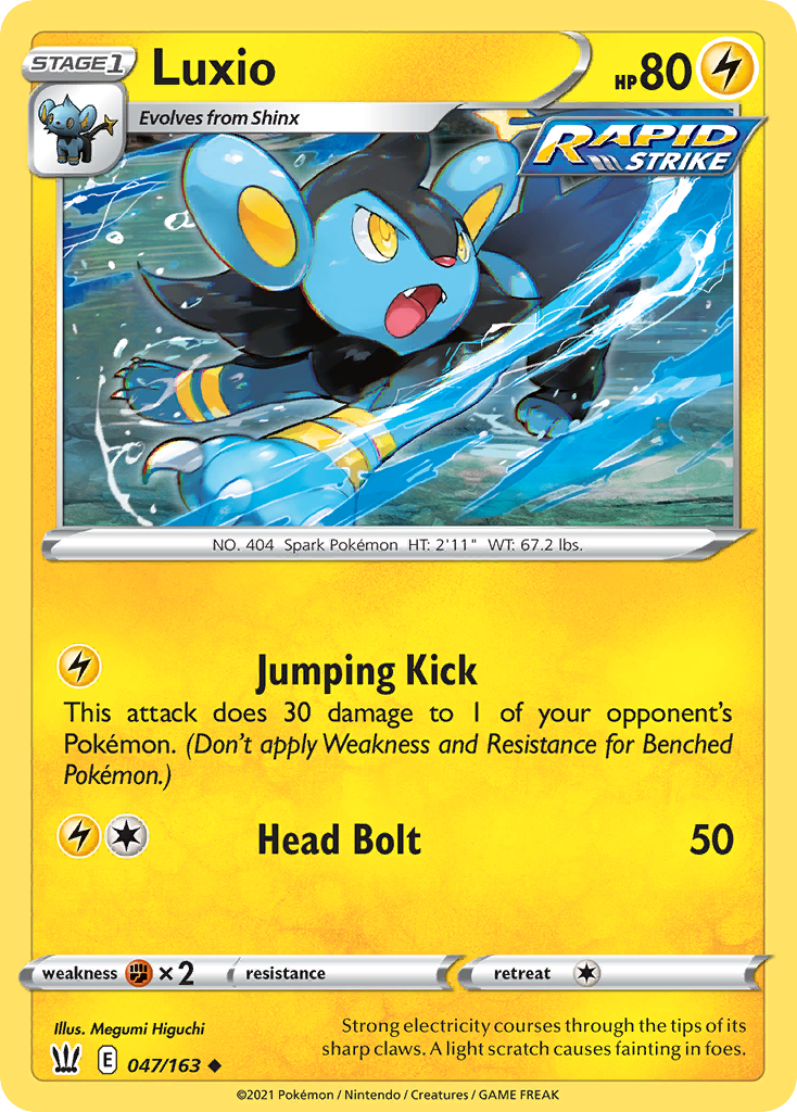 Pokémonkaart 047/163 - Luxio - Battle Styles - [Uncommon]