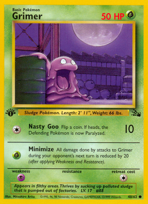 Pokémonkaart 048/062 - Grimer - Fossil - [Common]