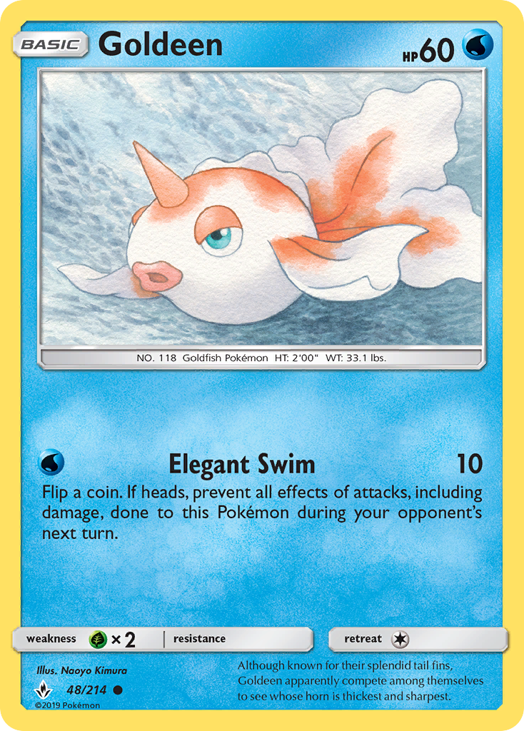 Pokémonkaart 048/214 - Goldeen - Unbroken Bonds - [Common]