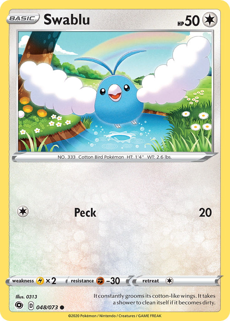 Pokémonkaart 048/073 - Swablu - Champion's Path - [Common]