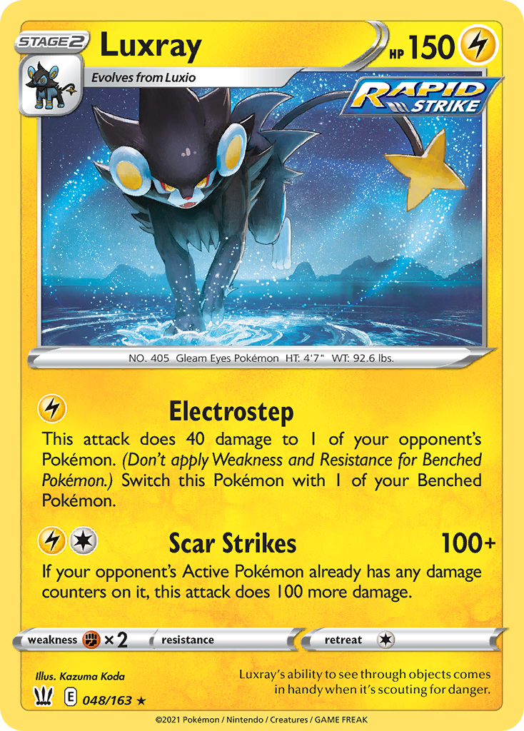 Pokémonkaart 048/163 - Luxray - Battle Styles - [Rare Holo]