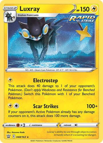 Pokémonkaart 048/163 - Luxray - Battle Styles - [Rare Holo]