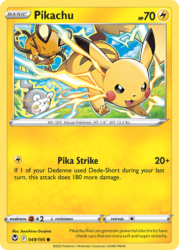 049/195 - Pikachu - [Common] - Reverse Holo