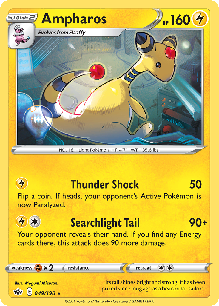 Pokémonkaart 049/198 - Ampharos - Chilling Reign - [Rare]