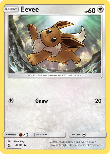 Pokémonkaart 049/068 - Eevee - Hidden Fates - [Common]