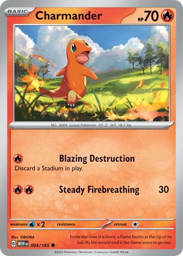 004/165 - Charmander - [Common] - Reverse Holo