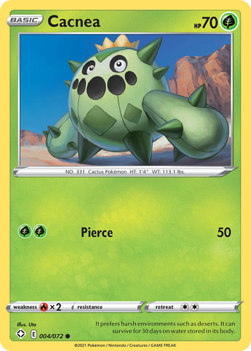 Pokémonkaart 004/072 - Cacnea - Shining Fates - [Common]