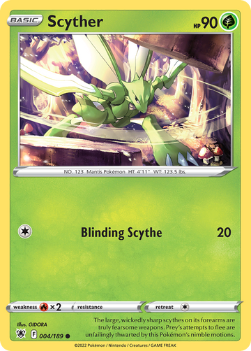 004/189 - Scyther - Reverse Holo - [Common]