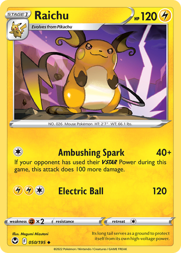 050/195 - Raichu - [Uncommon] - Reverse Holo