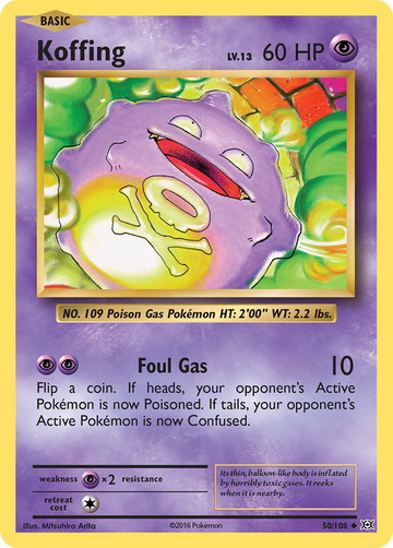 50/108 - Koffing - Reverse Holo - [Uncommon]