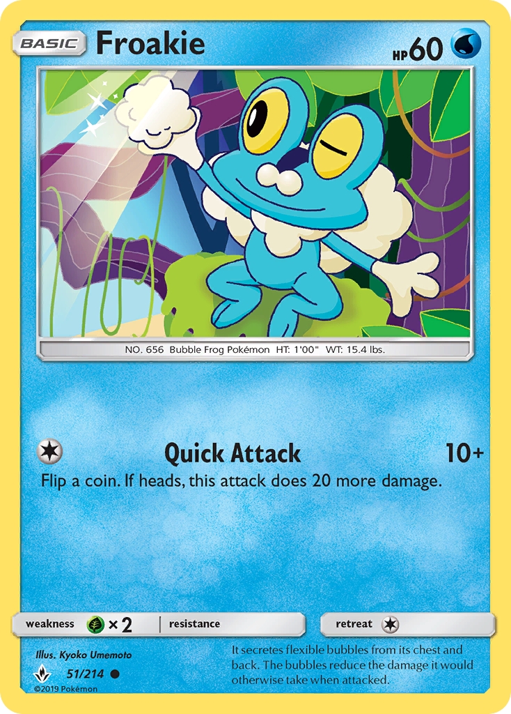 Pokémonkaart 051/214 - Froakie - Unbroken Bonds - [Common]
