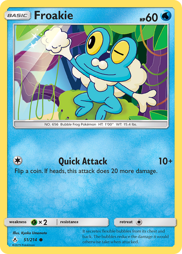 Pokémonkaart 051/214 - Froakie - Unbroken Bonds - [Common]