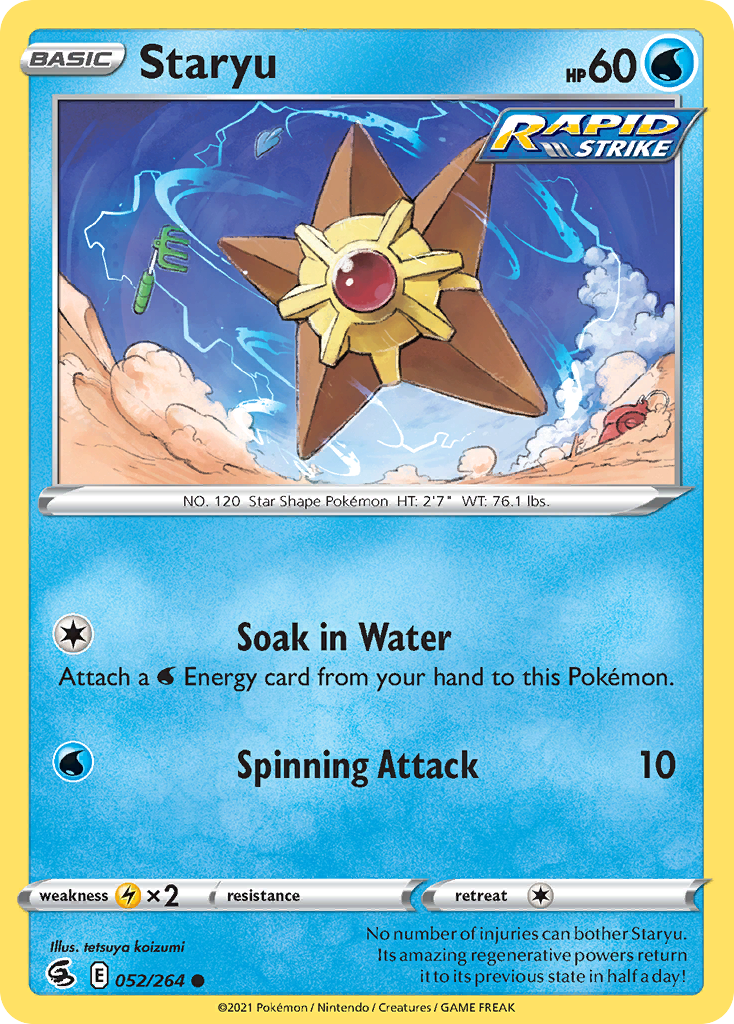 Pokémonkaart 052/264 - Staryu - Fusion Strike - [Common]