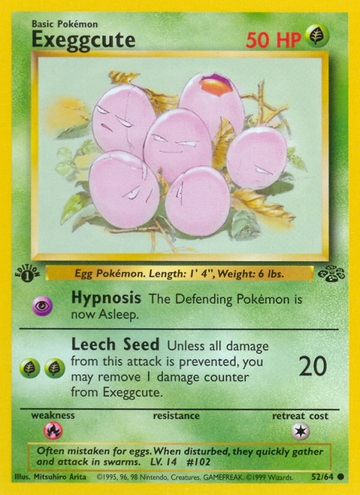 Pokémonkaart 052/064 - Exeggcute - Jungle - [Common]