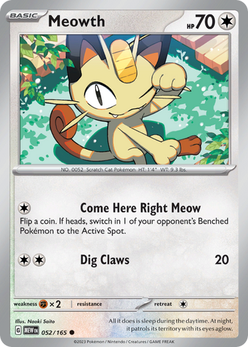 052/165 - Meowth - [Common]