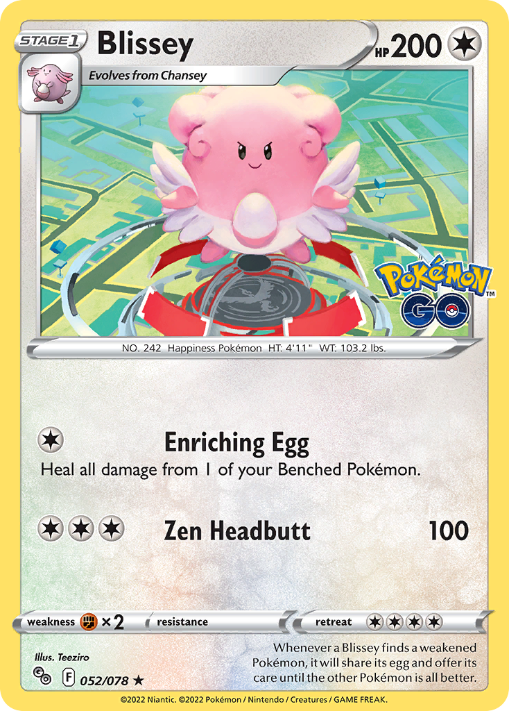 052/078 - Blissey - Reverse Holo - (Rare Holo]