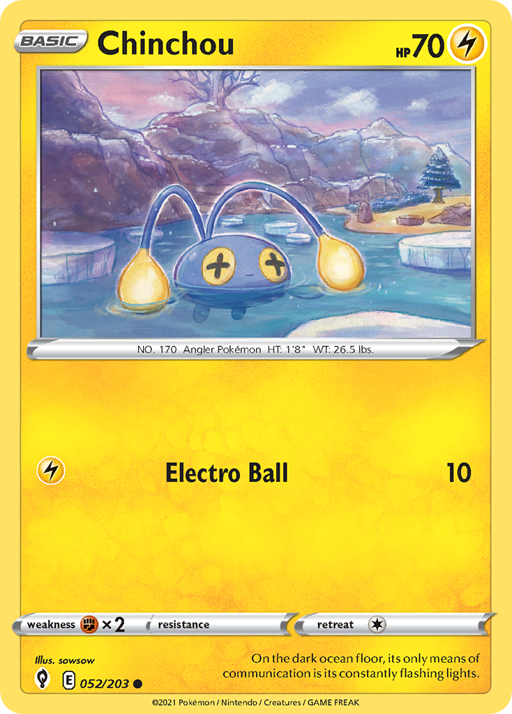Pokémonkaart 052/203 - Chinchou - Evolving Skies - [Common]