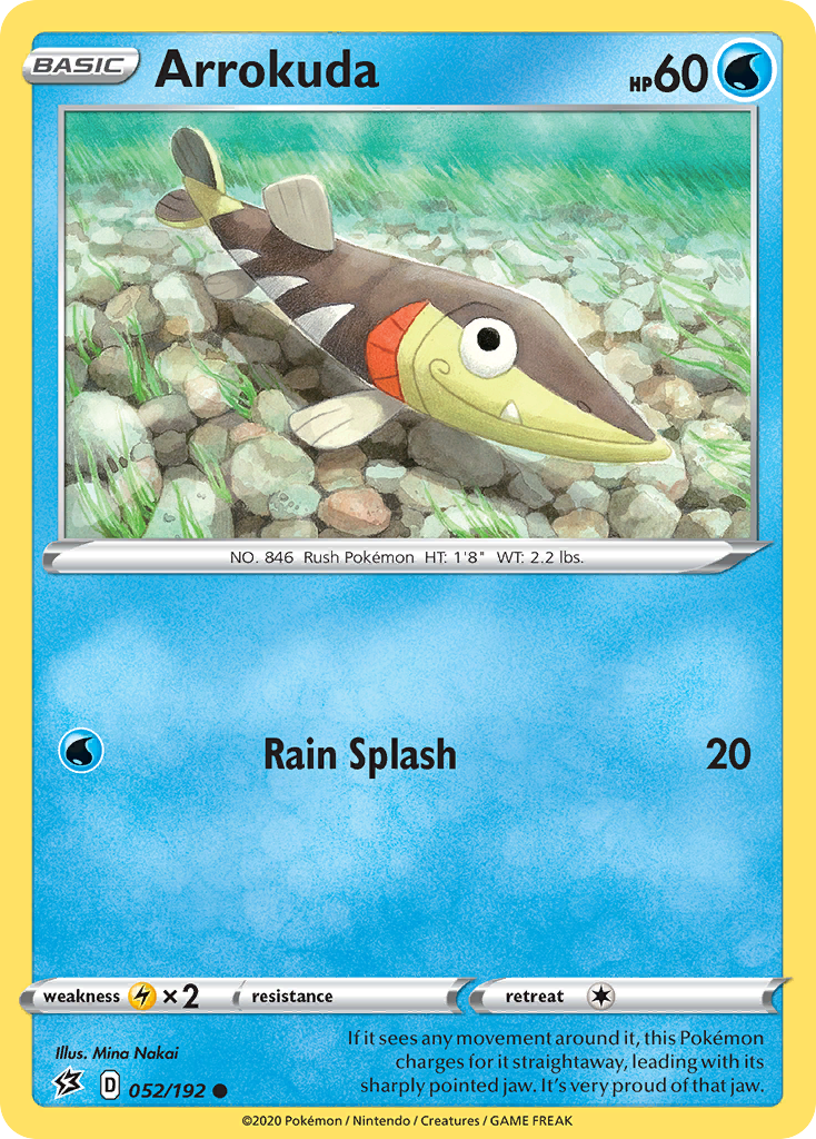Pokémonkaart 052/192 - Arrokuda - Rebel Clash - [Common]