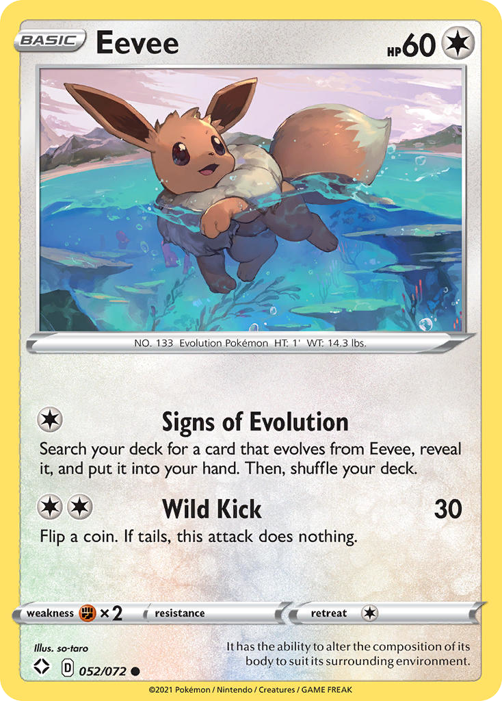 Pokémonkaart 052/072 - Eevee - Shining Fates - [Common]