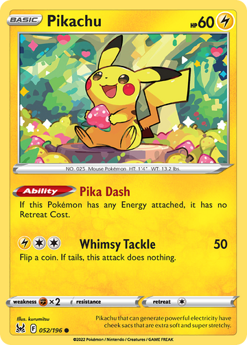 052/196 - Pikachu - Reverse Holo - [Common]