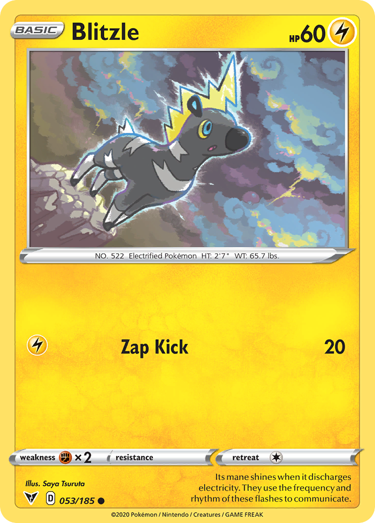 Pokémonkaart 053/185 - Blitzle - Vivid Voltage - [Common]