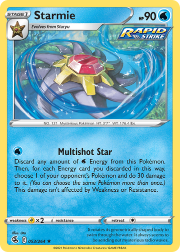 Pokémonkaart 053/264 - Starmie - Fusion Strike - [Rare Holo]