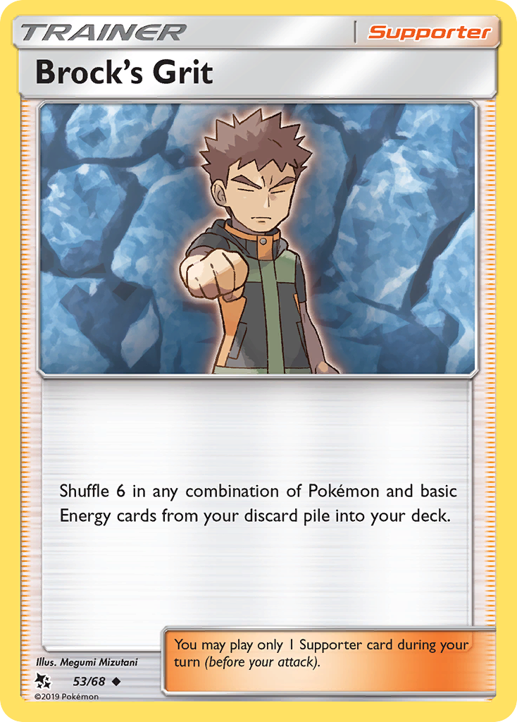 Pokémonkaart 053/068 - Brock's Grit - Hidden Fates - [Uncommon]