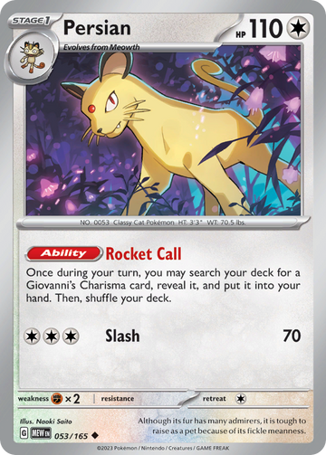 053/165 - Persian - [Uncommon] - Reverse Holo