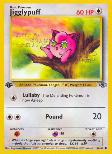 Pokémonkaart 054/064 - Jigglypuff - Jungle - [Common]