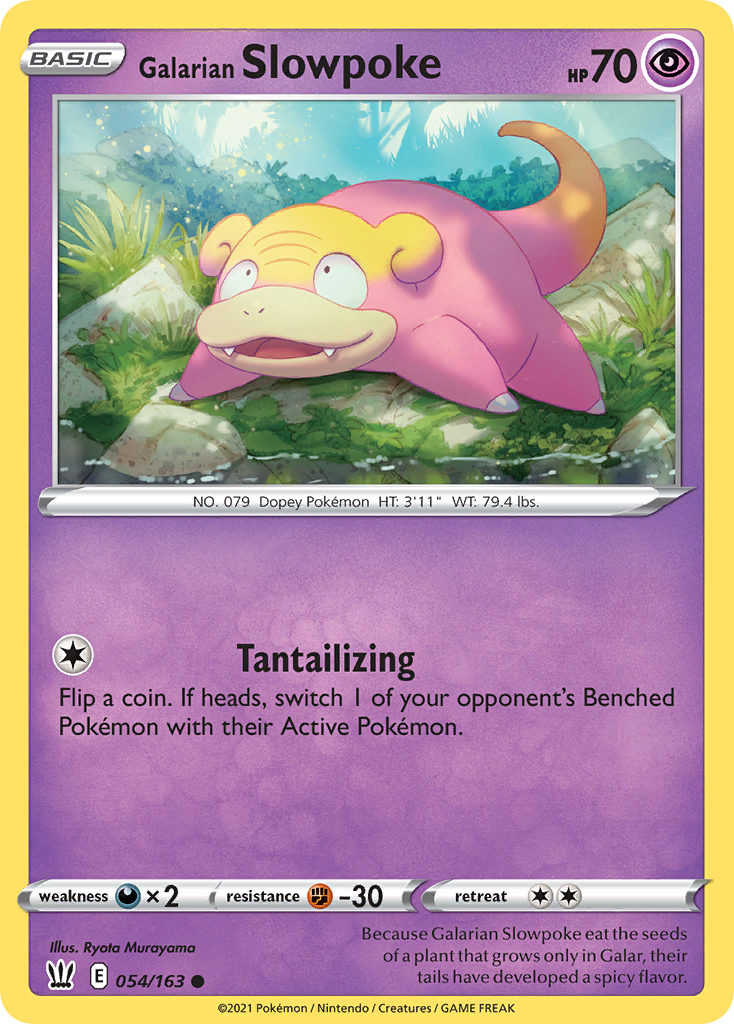 Pokémonkaart 054/163 - Galarian Slowpoke - Battle Styles - [Common]