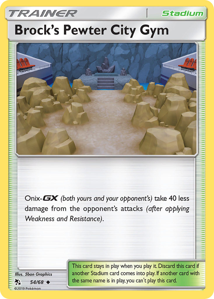 Pokémonkaart 054/068 - Brock's Pewter City Gym - Hidden Fates - [Uncommon]