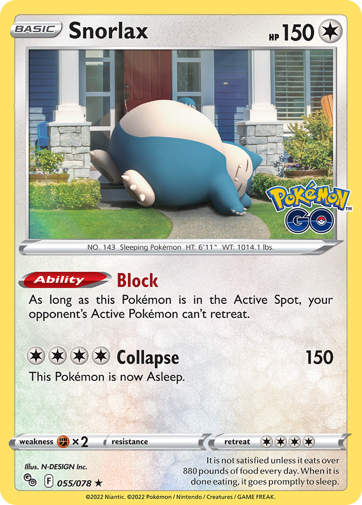 055/078 - Snorlax - Reverse Holo - (Rare Holo]