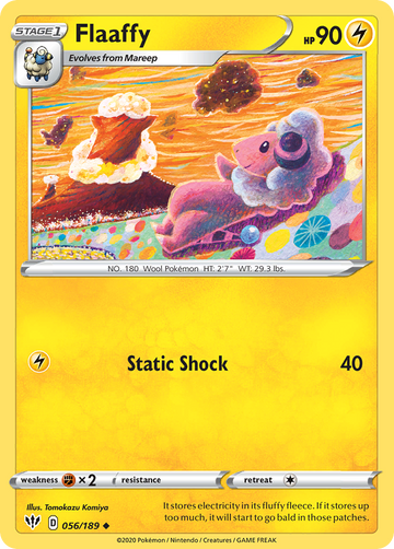Pokémonkaart 056/189 - Flaaffy - Darkness Ablaze - [Uncommon]