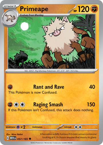 057/165 - Primeape - [Uncommon] - Reverse Holo