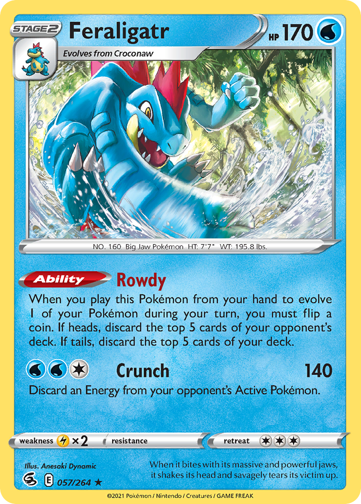 Pokémonkaart 057/264 - Feraligatr - Fusion Strike - [Rare Holo]