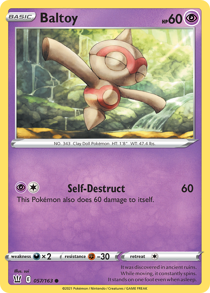 Pokémonkaart 057/163 - Baltoy - Battle Styles - [Common]