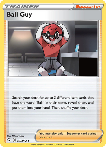 Pokémonkaart 057/072 - Ball Guy - Shining Fates - [Uncommon]